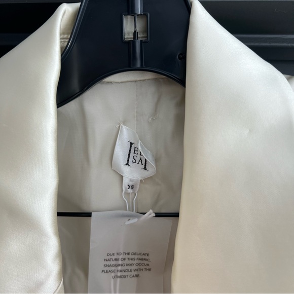 Helsa Heavy Satin Double Breasted Jacket in Bone Size XS NEW! New with tags! - Picture 6 of 12